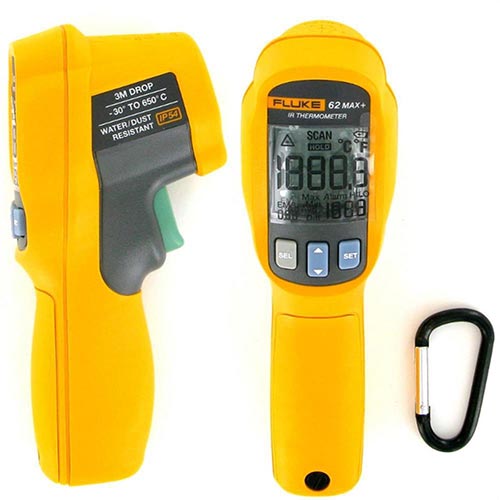 Fluke 62 MAX Plus 62 MAX Mini Infrared Thermometer Non-contact Handheld  Digital Laser High-precision Temperature Measuring Gun
